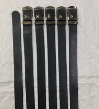 MEN'S CHINA SHEET PATTI WITH ARMY BUCKLE BLACK  COLOR BELT SIZE-(45 INCH LENGTH,40MM WIDTH) - SIZE-(45 INCH LENGTH,40MM WIDTH), 6