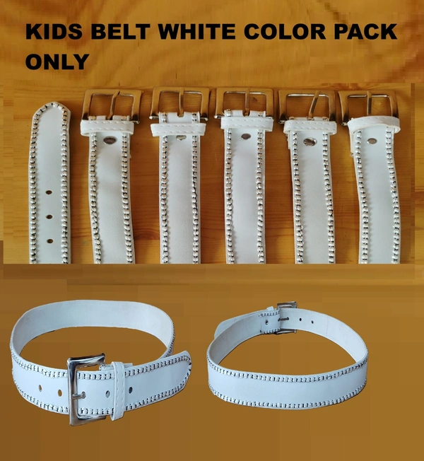 KIDS PU LEATHER  MATERIAL KANTA  BUCKLE WHITE  COLOR BELT SIZE-(30 INCH LENGTH,30MM WIDTH) - SIZE-(30 INCH LENGTH,30MM WIDTH), 6