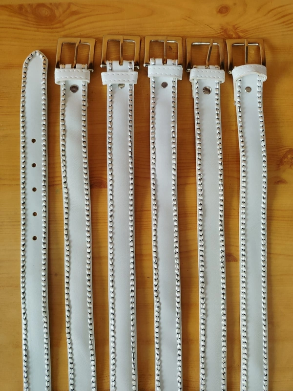 KIDS PU LEATHER  MATERIAL KANTA  BUCKLE WHITE  COLOR BELT SIZE-(30 INCH LENGTH,30MM WIDTH) - SIZE-(30 INCH LENGTH,30MM WIDTH), 6