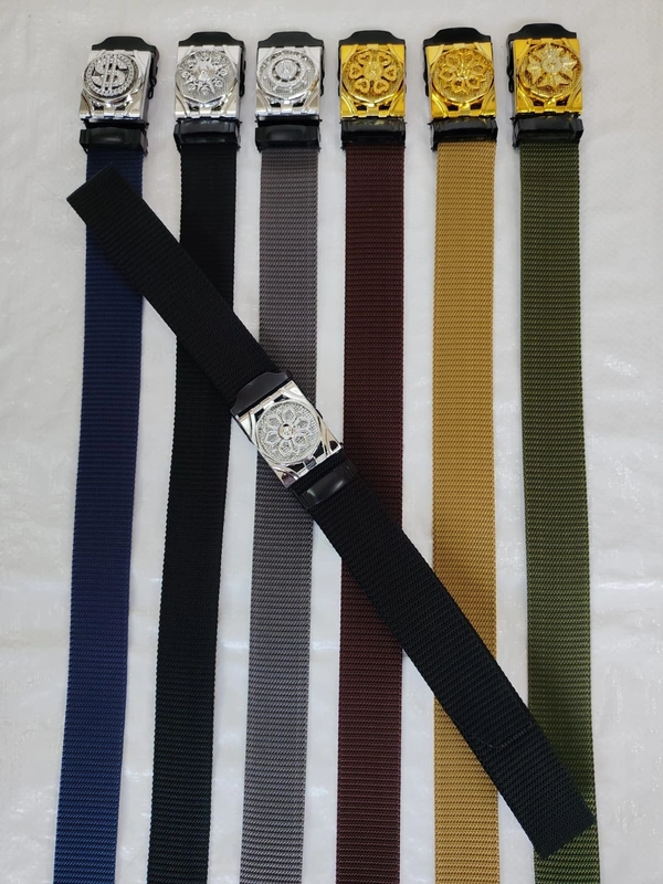 MEN'S STYLISH CANVAS NYLON FABRIC MIX COLOR BELT SIZE-(45 INCH LENGTH,40MM WIDTH) - SIZE-(45 INCH LENGTH,40MM WIDTH), 6