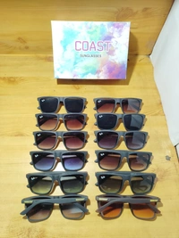 MENS RUBBER FRAME DC MIX COLOR  STYLISH WAYFARER WITH SIDE LOGO PRINTED  - FREE, 12