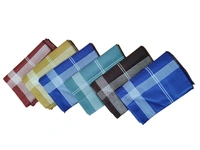 MENS PURE  COTTON  MULTI  COLOR MIX STRIP DESIGN HAND KERCHIEFS  SIZE-45*45 Cm - 45*45, 12