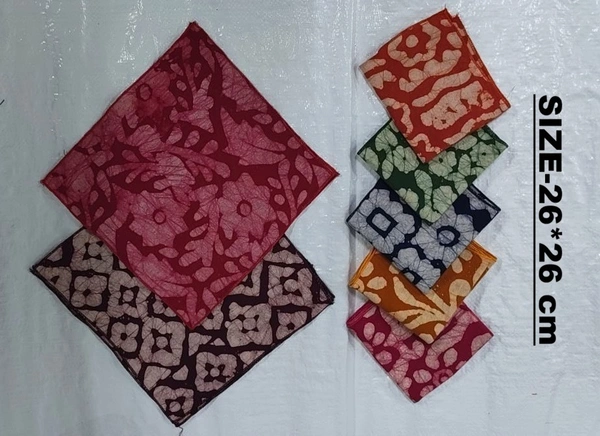 Cotton Printed Handkerchief mix printed Cotton Handkerchiefs Hanky For Women Premium Collection SIZE-26*26 CM - 26*26 CM, 12 pcs in 1 pack