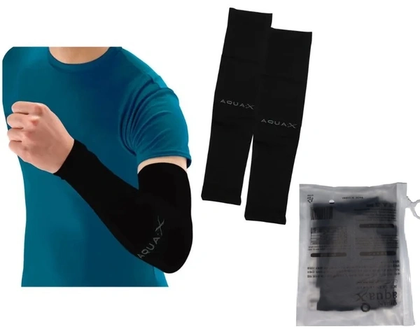 Arm Sleeves For Men And Women Black Colour, Made Up Of Polyamide And Spandex Material - 12