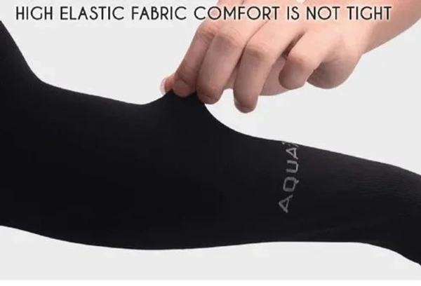 Arm Sleeves For Men And Women Black Colour, Made Up Of Polyamide And Spandex Material - 12