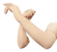 Arm Sleeves For Men And Women Cream And Black Colour, Made Up Of Polyamide And Spandex Material - 20