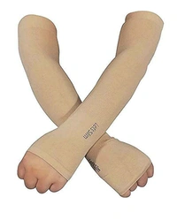 Arm Sleeves For Men And Women Cream Colour, Made Up Of Polyamide And Spandex Material - FREE, 10