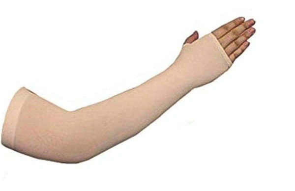 Arm Sleeves For Men And Women Cream Colour, Made Up Of Polyamide And Spandex Material - FREE, 10
