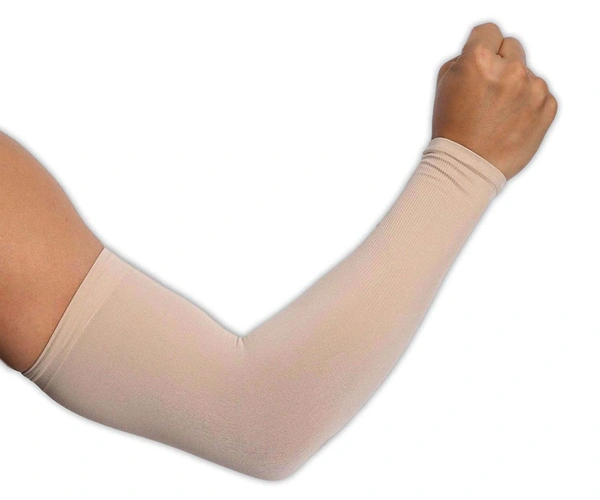 Arm Sleeves For Men And Women Cream Colour, Made Up Of Polyamide And Spandex Material - 12