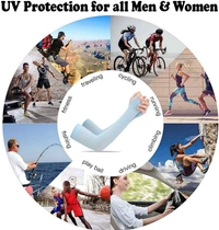 Arm Sleeves For Men And Women Mix Colour, Made Up Of Polyamide And Spandex Material - 20