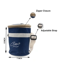 Assorted Colour Lunch Bag With Zipper Closer And Adjustable Strap - 6