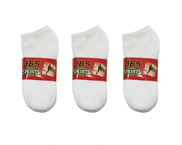 Boys White Colour  Socks (Pack Of 12 Pairs) - 12