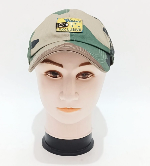 Brand - Classic Mens Army Printed Pure Cotton Color Mix Cap Fitting - Velcro - 12