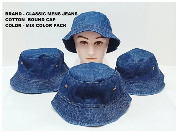 Brand - Classic Mens Jeans Cotton Round Cap Color - Mix Color Pack - 12