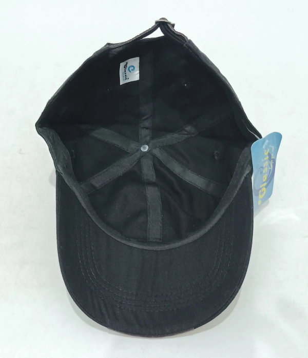 Brand - Classic Mens Pure Cotton Front Leather Patch Dessign Cap Color - Mix Color Pack Fitting  - Buckle - 12