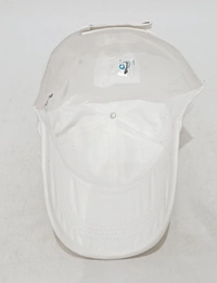 Brand - Classic Mens White Cotton Cap Fitting - Velcro Color - White Color Only - 12