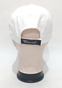 Brand - Classic Mens White Cotton Cap Fitting - Velcro Color - White Color Only - 12