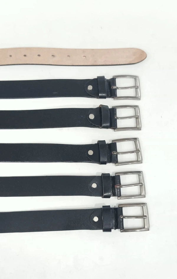 Genuine Leather Black Color Belt Strap Length 48 Inches Length And Width 35 Mm - 6