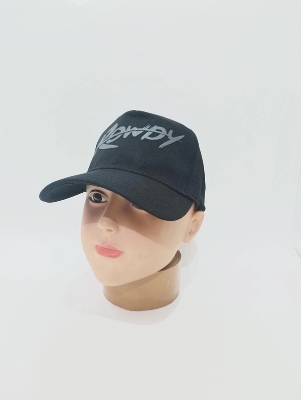 Indian Flaxi Fit Rubber Printed Logo Caps Color -Black-  Colour Pack Fitting -Velcro Size -Small For Boys - 48