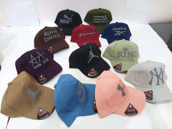 Indian Flaxi Fit Rubber Printed Logo Caps Color -Mix-  Colour Pack Fitting -Velcro Size -Small, For Boys - 120
