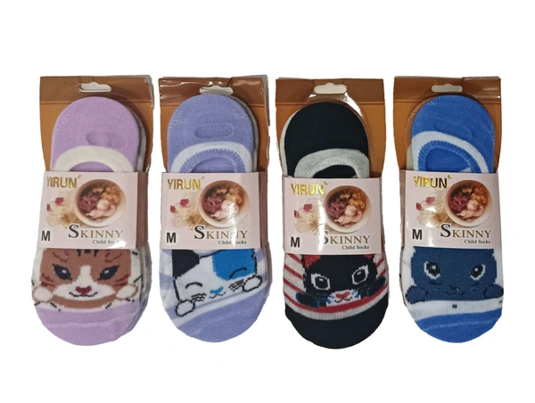 Kids Mix Colour And Mix Printed Disign Loafer Socks  (Pack Of 36 Pairs) Size-0-3,3-6,6-9,Years. - 36