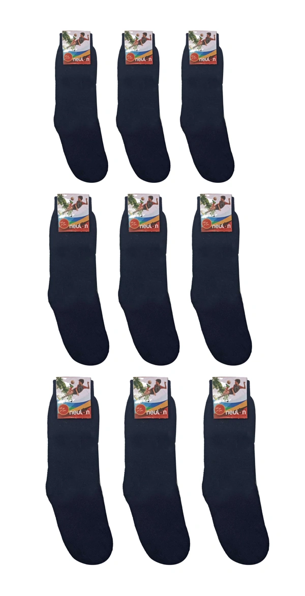 Kids School Socks Blue Color  Pack (Pack Of 18 Pairs) Size -2,3,4,. - 18