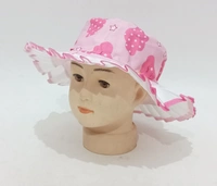 Kids/Girls Round Style Printed Cotton Cap Color - Mix Color Cap Fitting Elastic - 12