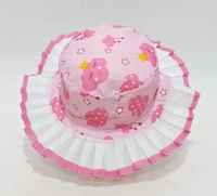 Kids/Girls Round Style Printed Cotton Cap Color - Mix Color Cap Fitting Elastic - 12