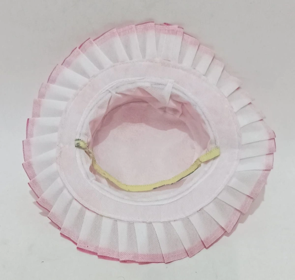 Kids/Girls Round Style Printed Cotton Cap Color - Mix Color Cap Fitting Elastic - 12