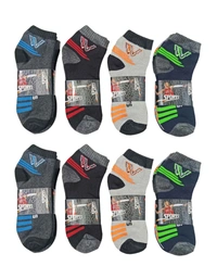 Men Anklet W Socks, Mix Color Pack (Pack  Of 12 Pairs) - 12