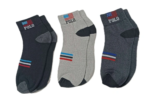 Men Mix Branded Cotton  Socks, Mix Color Pack Set Of 12 Pairs - 12