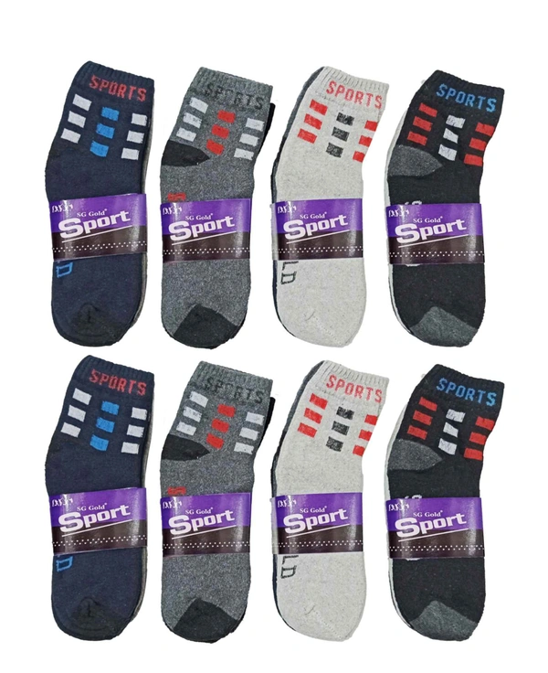 Mens Anklet Socks, Mix Color Pack (Pack  Of 12 Pairs) Size-40-46 Cm - 12