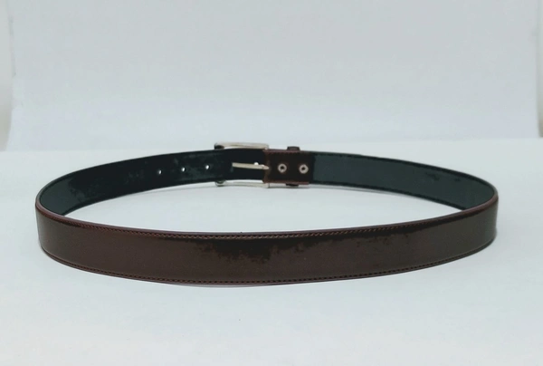 Men's Belt 35 Mm Pu Leather Brown Color Strap Pin Hole Buckle - 6