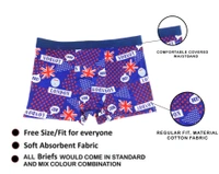 Men's  China Imported Briefs Multi Colour And Multi Printes With Mix Size - Mix Size, 12