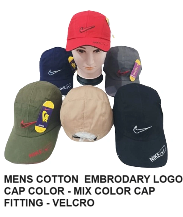 Mens Cotton Embrodary Caps Colour Mix Colour  Feeting Type Velcro - 24