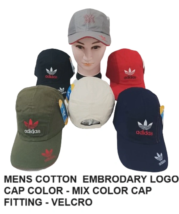 Mens Cotton Embrodary Caps Colour Mix Colour  Feeting Type Velcro - 12
