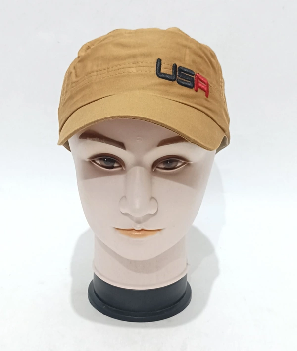 Mens Cotton Embrodary Design Short Style Cap Color - Mix Color Pack Only Fitting - Velcro - 12