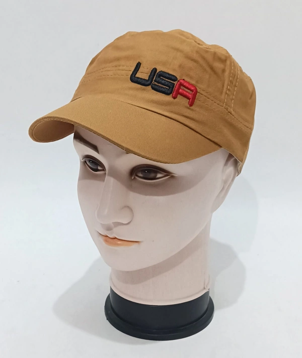 Mens Cotton Embrodary Design Short Style Cap Color - Mix Color Pack Only Fitting - Velcro - 12