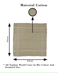 Mens Cotton Mix Color Handkerchief (12 Pieces In One Pack) - 44*44 cm, 12