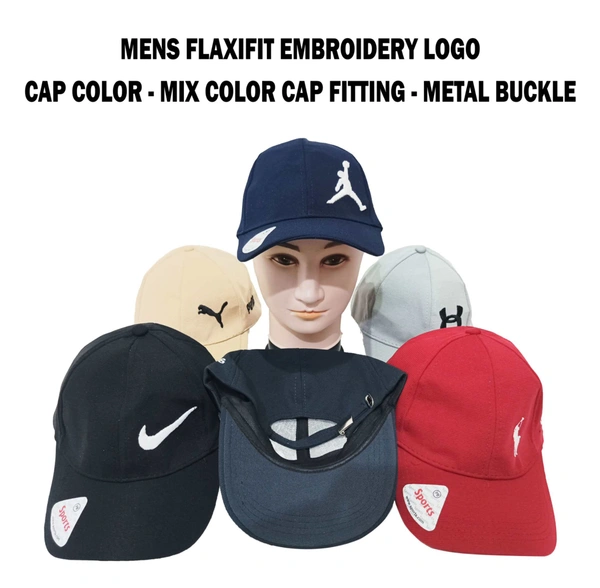 Mens Flaxifit  Embroidery Logo Cap Color - Mix Color Cap Fitting � Velcro - 48