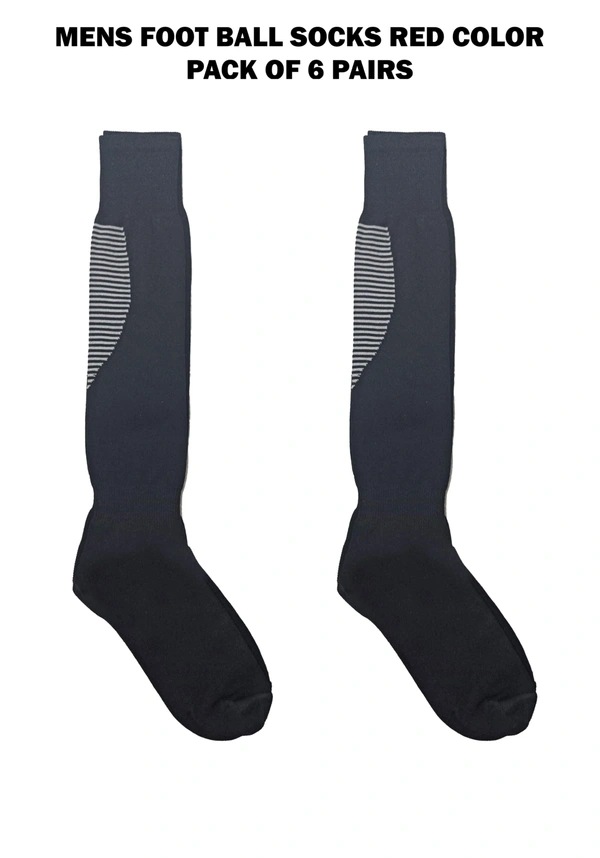 Mens Football Socks Black Color Pack Of 6 Pairs - 12