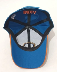 Mens India Embrodary Logo Blue Color Cap Fitting - Velcro Best Quality Premium Cap  Material - Cotton - 6