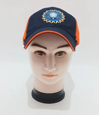 Mens India Embrodary Logo Orange Color Cap Fitting - Velcro Best Quality Premium Cap Material - Cotton - 6