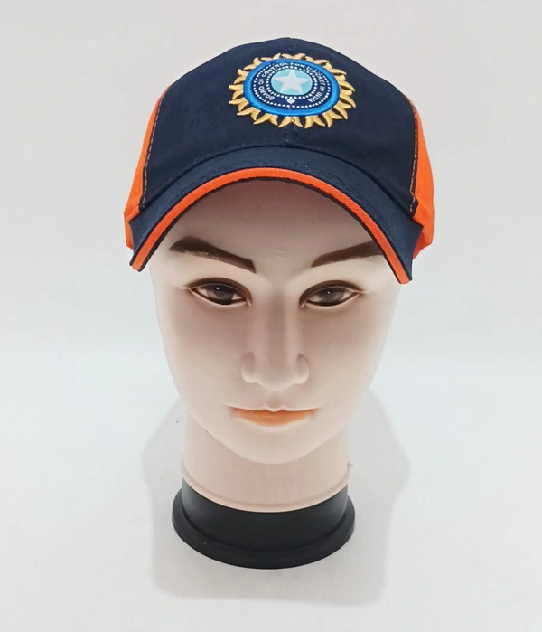 Mens India Embrodary Logo Orange Color Cap Fitting - Velcro Best Quality Premium Cap Material - Cotton - 6
