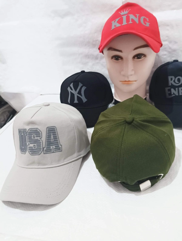 Mens  Indian Flaxi Fit Rubber Print Cap  Color - Mix Color Pack  Fitting - Steel Buckle - 12