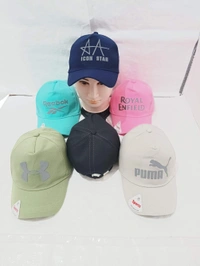 Mens  Indian Flaxi Fit Rubber Print Cap  Color - Mix Color Pack  Fitting - Steel Buckle - 6