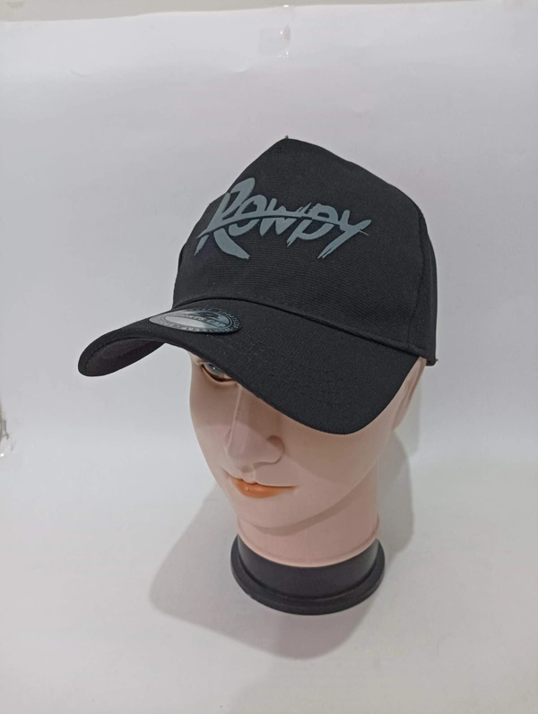 Mens Indian Flaxi Fit Rubber Printed Logo Caps Color - Black Color Pack Fitting - Buckle - 12