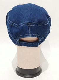 Mens Jeans Cotton Short Logo Cap Color - Blue Fitting - Velcro - 12