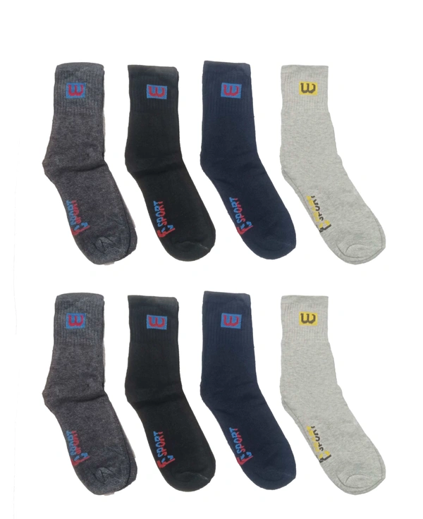 Mens Long  Socks, Mix Color Pack (Pack  Of 12 Pairs) - 12