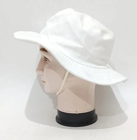 Mens Round Umpire/Sports Cap Color- White Only Material - Cotton - 12